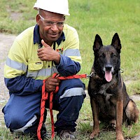 Kainantu Mine Workers with Dogs - K92 Mining
